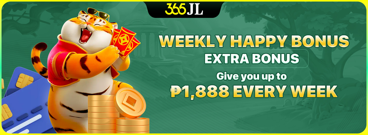 Banner for 2jl Weekly Happy Bonus giving up to ₱1,888